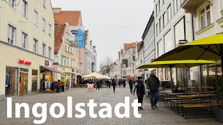 INGOLSTADT Bavaria GERMANY Cloudy Day WALK Around DOWNTOWN City Travel AUDI Museum Old Historic City