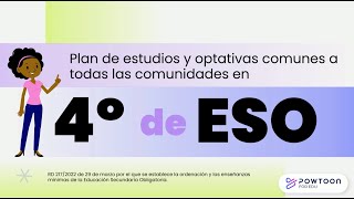 Plan de estudios y optativas en 4º de ESO