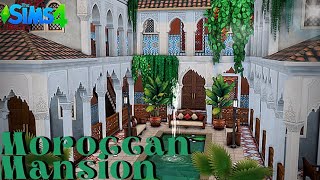 Moroccan Inspired Mansion! || Oasis Courtyard Kit || Sims 4 Speed Build || No CC || No Mods