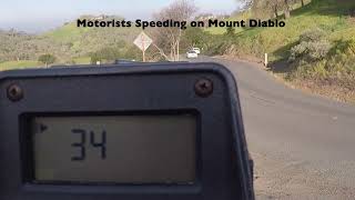 MOTORISTS SPEEDING ON MOUNT DIABLO