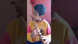 sri krishna flute music played by a small boy , how to learn flute notes , how to play flute