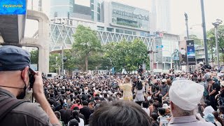 Bangkok Student Protest chanting to oust the government