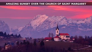 Sunset photoshoot - A stunning sunset over the Kamnik Alps.