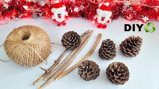 I make MANY and SELL them all! Genius Recycling Idea with Pine cone and tree branch — Amazing trick