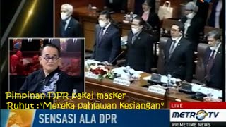 Pimpinan DPR Sidang Pakai Masker, Ruhut Sitompul :"Mereka Pahlawan Kesiangan".