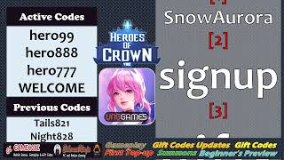 8th New Gift Code Update Heroes of Crown