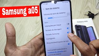 Como desativar o som do teclado do celular Samsung A05 com a atualização mais recente