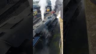 Nene Valley railway black no 44871 engin at Wansford. Shunting around ready to go on the main line.