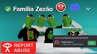 Moderador do Grupo do Zezão (Verificado) no Discord banindo User. Ausente sem Motivo e Aviso Prévio.