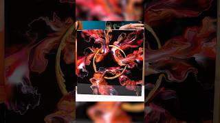 Stunning 3D flames with Ring - Wow!🔥 #abstractpainting #fluidpouring #art #painting #shorts