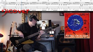 The Cure - Friday I'm in Love - Bass Cover with Tabs in4K