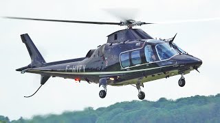 Luxurious Agusta Westland AW109 SP Grand New landing at Nancy airport | helicopter