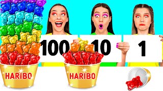 100 Schichten Nahrung Challenge | Verrückte Ideen Zum Kochen von DaRaDa Challenge