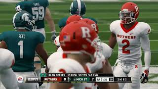 Rutgers Football vs. Michigan State | 2022 simulation (NCAA Football 14)