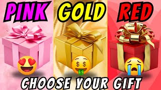 Choose your gift 🎁💝🤮|| 3 gift box challenge Pink, Gold & Red #giftboxchallenge #chooseyourgift