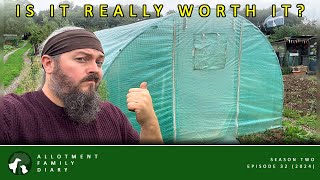 Reviewing Our Budget Polytunnel Greenhouse 6 Months Later | Allotment Vlog 🌶️  Ep. 32 🫑