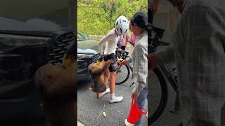 😂Monkey Grabs Tourist's Leg and Won't Let Go Over a Banana!