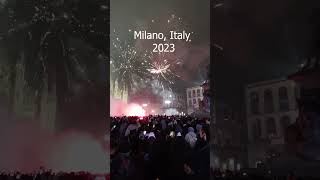 It's the Final Countdown in Milan, Main Square Duomo, Italy #italy #milan #shortsvideo #newyear2023