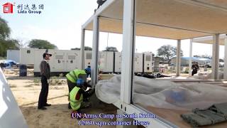 UN army container camp consis of 300 units 20ft Container Houses,located in South Sudan