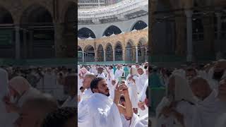 Waiting for prayer in front of Kabba Alhamdulillah #kaaba #makkah #shorts