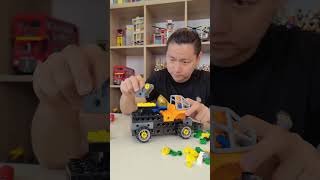 I'll make you an excavator, bulldozer, crane and mixer out of Lego #family #lego #shorts