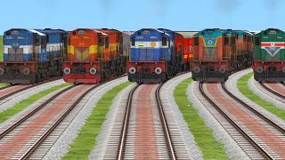 Five Train Crossing On No Risky Diamond Railroad Track TRAIN SIMULATOR CLASSICAL NEW UPDATE