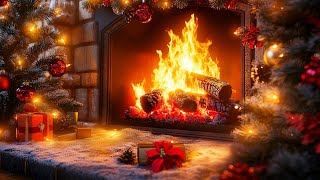 🔥 Cozy Christmas Fireplace Music (LIVE 24/7). Fireplace with Christmas Music Ambience