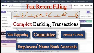 Tax Return Filing Bank Transactions Analysing & Declaration| Committee Visa Employee bank account