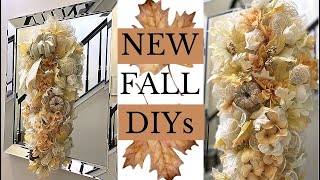 Decorating My Home For Fall With DOLLAR TREE DIYs || 28” DOOR SWAG