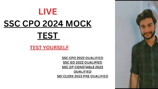 SSC CPO 2024 LIVE MOCK TESTII SSC CPO Preparation strategy  II SSC CPO ENGLISH MEIN KAISE 40 + SCORE