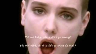 Sinead O'Connor Nothing Compares 2 U lyrics français english