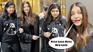 Aishwarya Rai With Daughter Aardhaya Return to Mumbai after Stunning Appearance At Paris