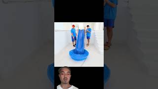 membangun wahana air dirumah stokestwins #funny #pool #satisfying #slime #stokestwins #kolam #react