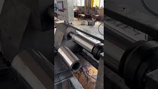 Petroleum coupling sleeve peeling #machine #lathe #cnc