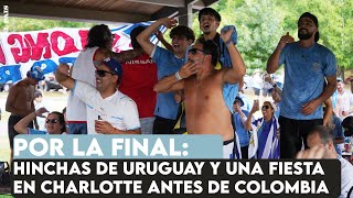 Hinchas de Uruguay, dos previas y una semi: fiesta celeste entre una marea colombiana en Charlotte