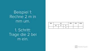 Längeneinheiten umrechnen I