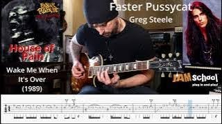 Faster Pussycat House of Pain Guitar solo with TAB