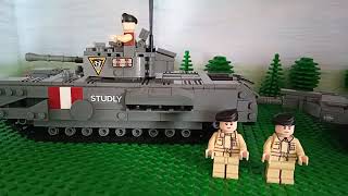 Brickmania Lego WW2 Churchill Crocodile tank Build and Review.