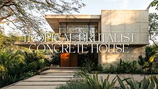 Brutalist Tropical Modern Minimalist Concrete House, a Harmonious Blend of Architectural Styles