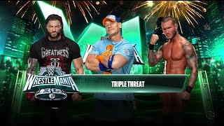 Roman Reigns | John Cena | Randy Orton | Triple Threat Match 🔥🔥☠️💪#wwe #wrestling #2k24