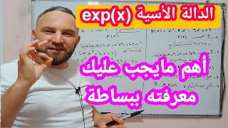 الدالة الأسية الدرس الأول تعريف + خواص وأهم مايجب عليك معرفته