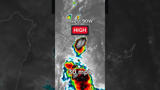 Invest 90W has a high percent chance of forming in the next 24 hours #tropicalcyclone #tropics