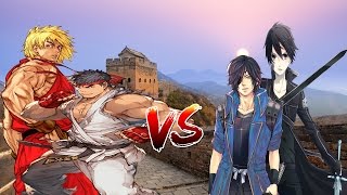 Ryu and ken vs Date masamune and Kirito Mugen Epic Battles(Batallas Epicas)