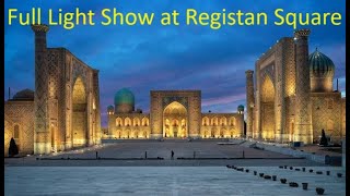 Full Light Show at Registan Square #  Samarkand # Uzbekistan