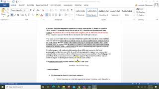 Outline Template for Research Paper and Sample Outline