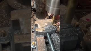 Milling aluminum block with end mill using drill press xy table #machinery #diy #milling #learning