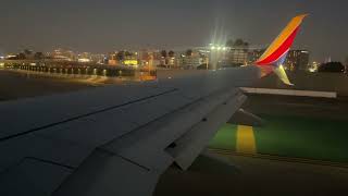 Southwest Airlines Boeing 737-8H4 (N8696E) Pushback & Takeoff from Los Angeles International Airport