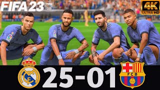 FIFA 23 - What Happen If Ronaldo Messi Neymar Mbappe Play Together On Real Madrid