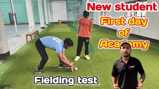 New student at cricket academy of pathans fielding test #quick_cricket_skill