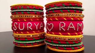 Bridal silkthread bangles making/ bridal bangles with names